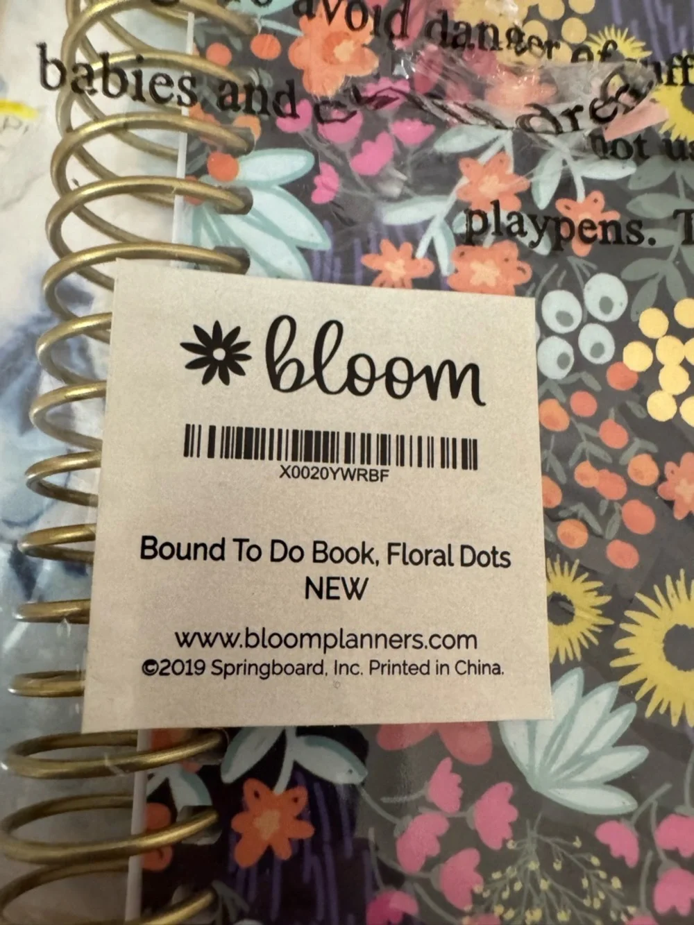 Bloom Floral Notes, Goals & To-Dos Spiral Notebook - Multicolor